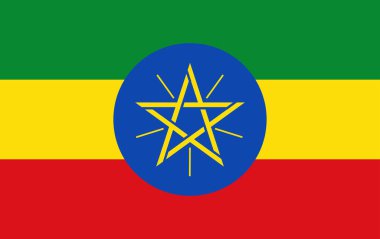 Etiyopya Bayrağının Vektör Resmi. Etiyopya Bayrağı. Etiyopya Ulusal Bayrağı. Etiyopya bayrağı çizimi. Etiyopya bayrağı resmi. Etiyopya bayrak resmi