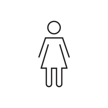 Dişi simge seti. kadın simge vektörü