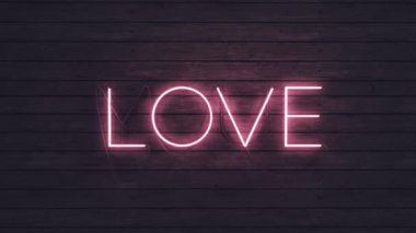 Seni seviyorum neon renkli animasyon metni. Birini karşılamak için seni sevmek iyidir..