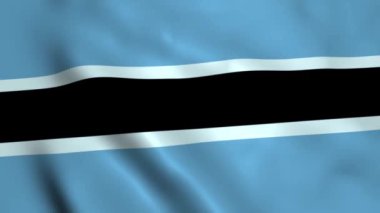 BOTSwana bayrağı rüzgârda dalgalanırken 4K Ulusal Bayrağında yüksek kaliteli bir desen sallanıyor.