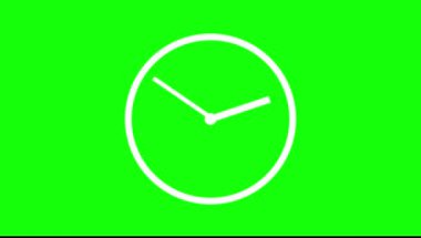 İki biçimli yeşil ekran krom anahtarı. yeşil ekran animasyon dijital saat ve analog çember saat