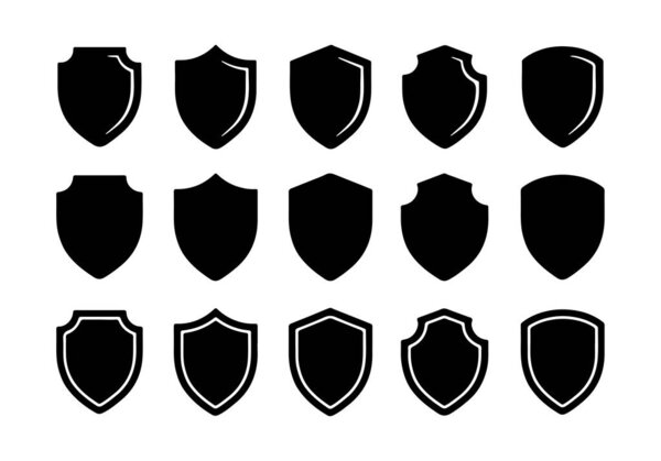 Набор щитов. Набор щитов мимо королевских икон войны. Защита силуэта рукавов