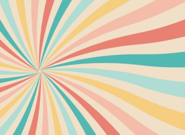 Sarı arka planda Güneş ışınları antika tarzı, Güneş patlaması desenli arka plan. Işınlar. Yaz Sancak Vektörü illüstrasyonu