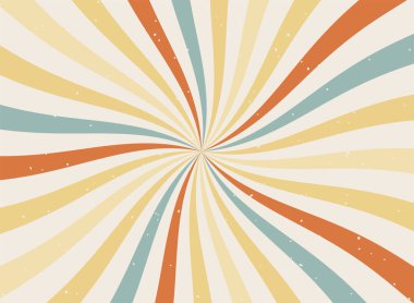 Dondurma ve şeker karışımı arka plan, lolipop girdap desenleri ve çilek ve sirk elementleri karışımı. Retro spiral tasarım. Düz vektör çizimi izole edildi. Moda mavisi ve pembe renkler