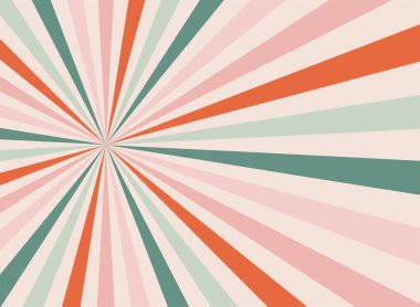 Sarı arka planda Güneş ışınları antika tarzı, Güneş patlaması desenli arka plan. Işınlar. Yaz Sancak Vektörü illüstrasyonu