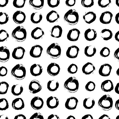 Siyah-beyaz benekli süs. Vektörsüz polka nokta deseni. Paket kağıdı için iyi.. 