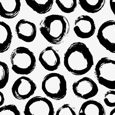 Siyah-beyaz benekli süs. Vektörsüz polka nokta deseni. Paket kağıdı için iyi.. 