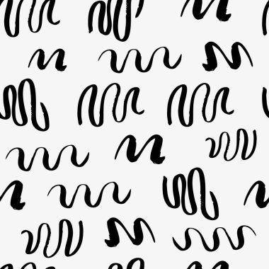 Grunge soyut geometrik süslemesi. Karalama deseni yok. Siyah beyaz dokular. Kalın çizgiler. 