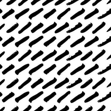 Grunge soyut geometrik süslemesi. Karalama deseni yok. Siyah beyaz dokular. Kalın çizgiler. 