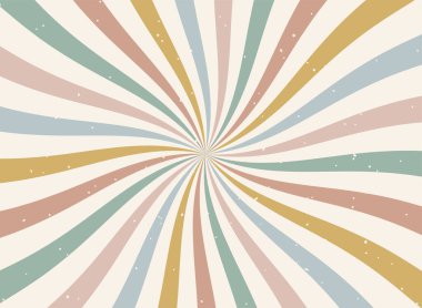Güneş ışığı yatay arka plan. Açık mavi ve bej renkli arka plan patlaması. Fantezi Vektörü illüstrasyonu. Sihirli Güneş ışını desenli arka plan. Eski kağıt yıldız patlaması. Sirk posteri veya pankart