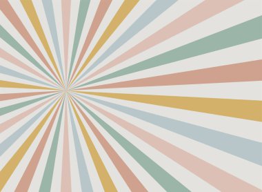 Güneş ışınları arka planda dikey. Sarı ve beyaz renk yatay arkaplan patlaması. Vektör çizimi. Güneş ışını güneş patlaması desenli arka plan. Retro parlak levha. Güneşli sirk posteri