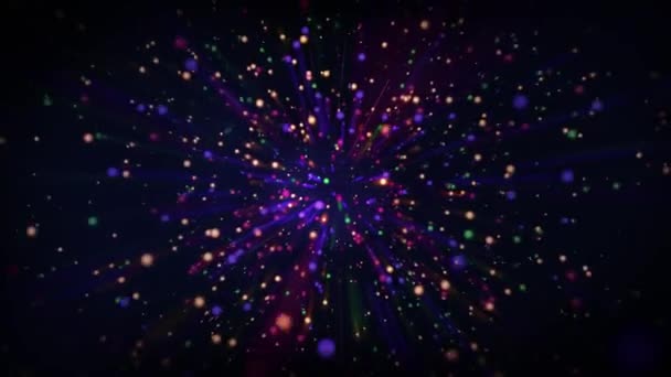 Абстрактный Фон Красочные Звезды Разноцветный Фон Размытый Фон — стоковое видео