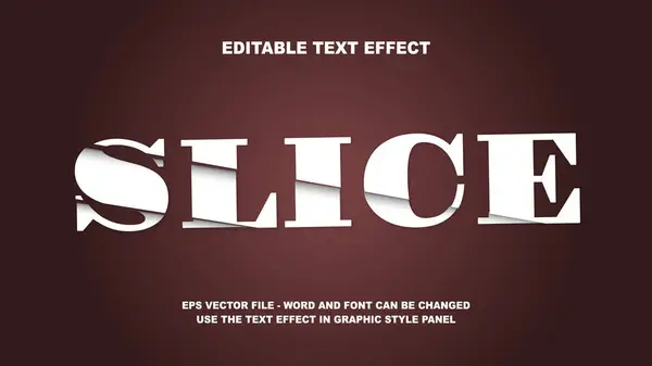 Texto Editável Effect Slice Vector Template —  Vetores de Stock