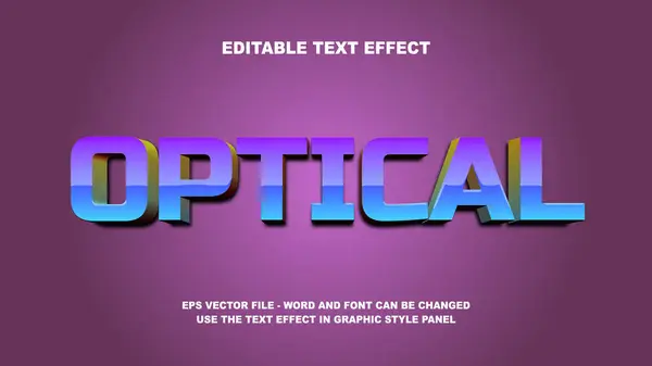 Efeito Texto Editável Optical Vector Template —  Vetores de Stock