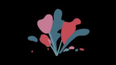 Çizgi film Elemanları Canlandırma Üstüste 4K Video Efekti