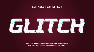 Düzenlenebilir Metin Efekti Bağlantısı 3B Vektör Şablonu