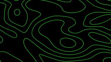 Sıvı Çizgisi Yeşil Soyut Arkaplan Döngü Animasyonu 4K Üstüste Görüntü Efekti