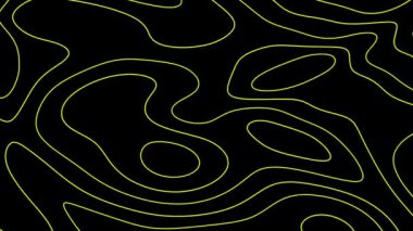 Sıvı Çizgisi Sarı Soyut Arkaplan Döngü Animasyonu 4K Üstüste Görüntü Efekti