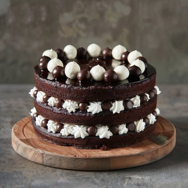 Tahta tabakta Kara Orman Keki Yapay Zeka Üreticisi