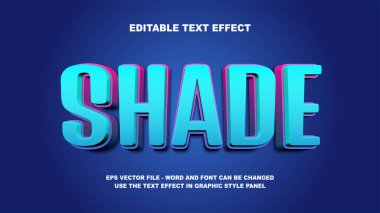 Düzenlenebilir Metin Efekti Tonu 3B Vektör Şablonu