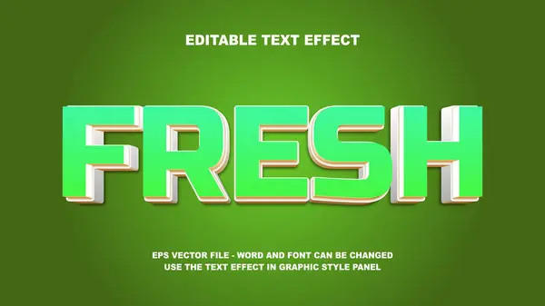 stock vector Editable Text Effect Fresh 3D Vector Template