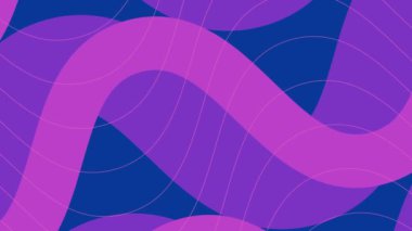 Dinamik Soyut Mor Dalga Tasarımı Arkaplan Döngü Animasyonu 4K Üstüste Görüntü Efekti