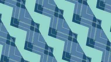 Açısal Çizgiler Arkaplan Animasyon 4K Görüntü Efekti ile Mavi Geometrik Desen