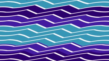 Geometrik Mavi Dalga Modeli Soyut Arkaplan Animasyon 4K Görüntü Efekti