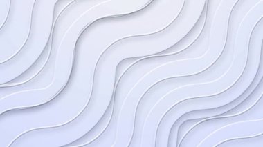 Eğri Beyaz Çizgiler Soyut Arkaplan Canlandırması 4K Üstüste Görüntü Efekti