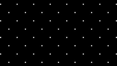 Siyah Arkaplan Animasyon 4K Görüntü Efekti Üzerine Asgari Beyaz Çizgiler ve Noktalar
