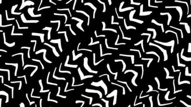 Soyut Siyah ve Beyaz Eğri Çizgi Düzeni Arkaplan Animasyon 4K Görüntü Üstü Efekti