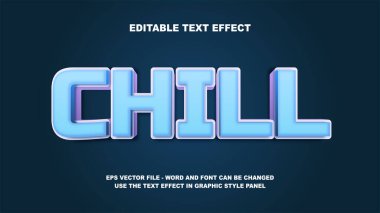 Düzenlenebilir Metin Efekti Üşütme 3B Vektör Şablonu