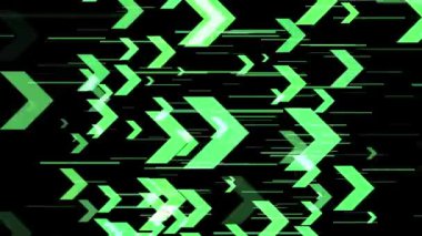 Dynamic Green Arrow Hareketli Arkaplan, Soyut Geometrik Şekiller