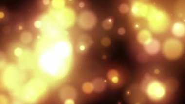 Altın Bokeh Işık Arkaplanı, Sıcak Işıltı Soyut Canlandırma