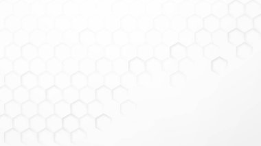 Soyut modern altıgen arkaplan, beyaz ve gri geometrik doku