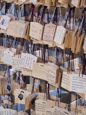 Tokyo, Japonya. 7 Haziran 2023. Japon tapınağında fal baktırmak..