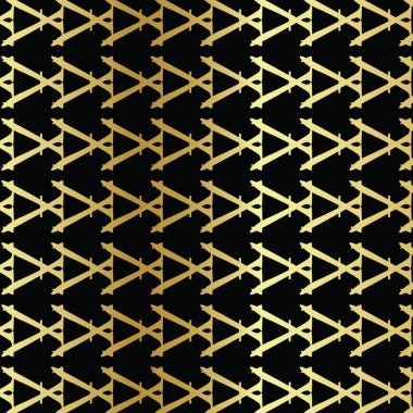 Altın, kusursuz geometrik desen. Soyut arkaplan. Vektör İllüstrasyonu.