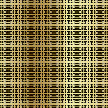 Altın, kusursuz geometrik desen. Soyut arkaplan. Vektör İllüstrasyonu.