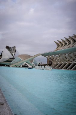 Valencia İspanya Sanat ve Bilim Şehri 'nde Modern Mimarlık. 4 Aralık 2022