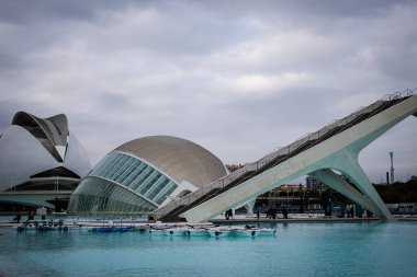 Valencia İspanya Sanat ve Bilim Şehri 'nde Modern Mimarlık. 4 Aralık 2022