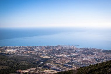 Costa del Sol, Benalmadena, Malaga, İspanya Hava Panoramik Manzarası