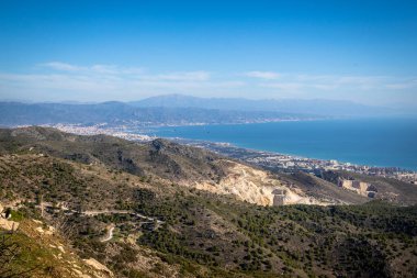 Costa del Sol, Benalmadena, Malaga, İspanya Hava Panoramik Manzarası