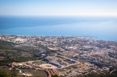 Costa del Sol, Benalmadena, Malaga, İspanya Hava Panoramik Manzarası