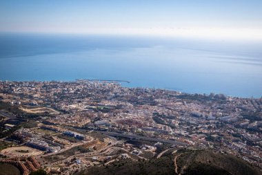 Costa del Sol, Benalmadena, Malaga, İspanya Hava Panoramik Manzarası