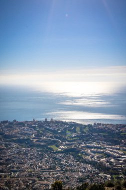 Costa del Sol, Benalmadena, Malaga, İspanya Hava Panoramik Manzarası