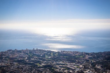 Costa del Sol, Benalmadena, Malaga, İspanya Hava Panoramik Manzarası