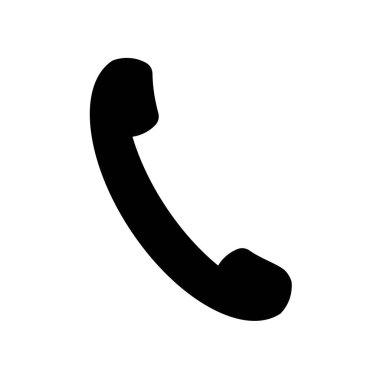 Düz stil telefon ikonu, telefon sembolü. İkona telefon. Telefon beyaz arkaplanda.