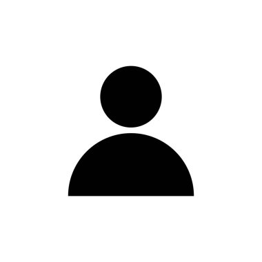 Monokrom ikonu. Son moda düz stil İnsanlar ve kişi simgesi olan Kullanıcı Simgesi. Modern düz dizaynlı insanlar ikonu. Beyaz arkaplanda izole edilmiş insan vektörü simgesi