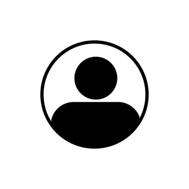 Düz biçimli kullanıcı simgesi, Kişi simgesi, Web sitesi tasarımınız için kullanıcı simgesi, logo, uygulama, UI. Vektör illüstrasyonu, Kullanıcı profili girişi veya erişim kimlik doğrulama ikonu vektör illüstrasyon resmi.