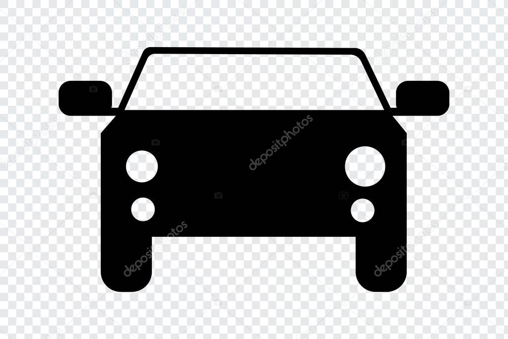 Car icon, car icon vector, vehicle or automobile front view flat vector icon for apps and websites